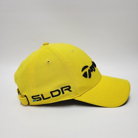 TaylorMade Hat Adult Yellow PGA Tour Preferred SLDR Strapback Casual Distressed - Picture 7 of 11